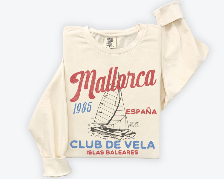 Mallorca Club de Vela Lightweight Cotton Crewneck Sweatshirt