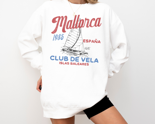 Mallorca Club de Vela Lightweight Cotton Crewneck Sweatshirt