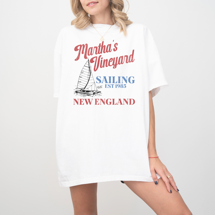 Marthas Vineyard Sailing Short Sleeve T-Shirt