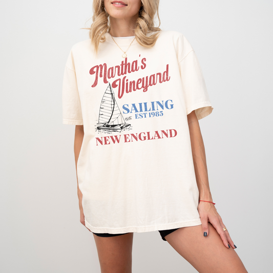 Marthas Vineyard Sailing Short Sleeve T-Shirt