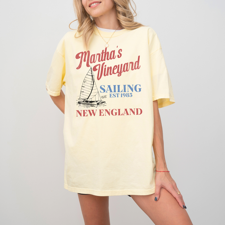 Marthas Vineyard Sailing Short Sleeve T-Shirt