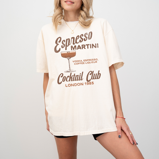 Espresso Martini Cocktail Club Short Sleeve T-Shirt