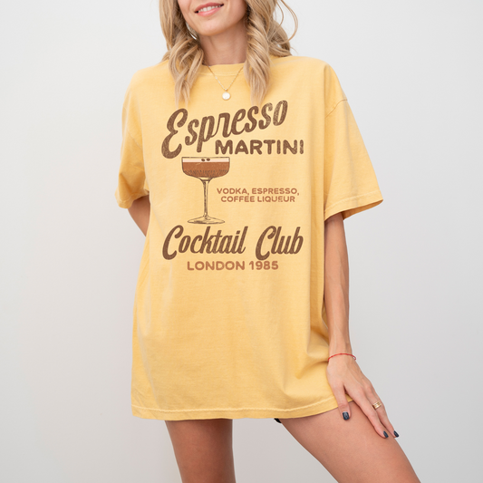 Espresso Martini Cocktail Club Short Sleeve T-Shirt