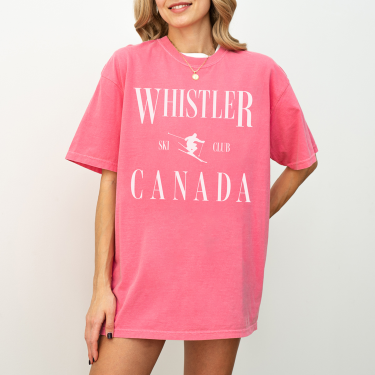 Whistler Ski Club unisex t-shirt in vintage style, inspired by classic ski culture and alpine heritage.