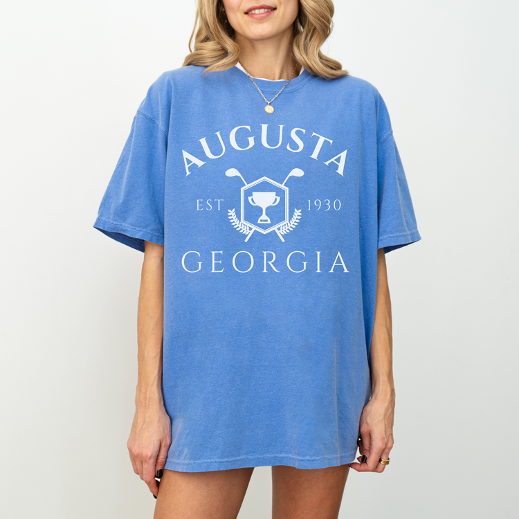 Augusta Georgia, Vintage Style Golf, Short Sleeve T-Shirt