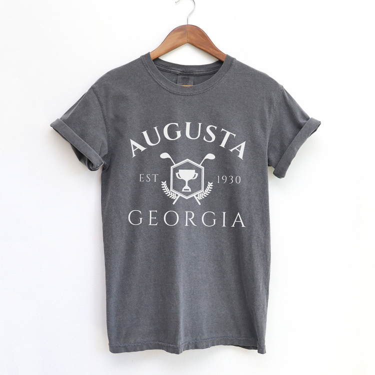 Augusta Georgia, Vintage Style Golf, Short Sleeve T-Shirt