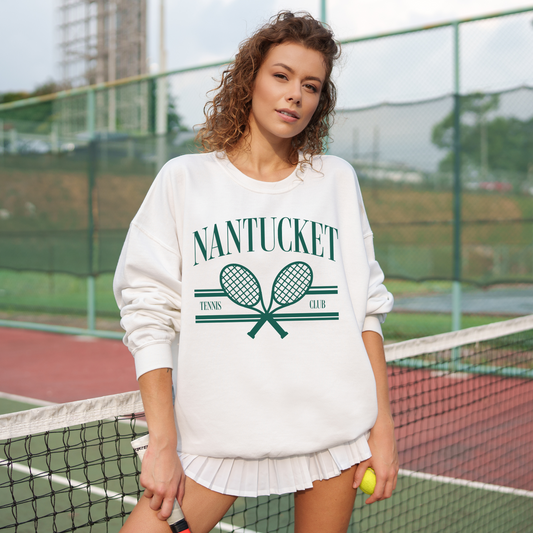 Nantucket Tennis Club Lightweight Cotton Crewneck Sweatshirt