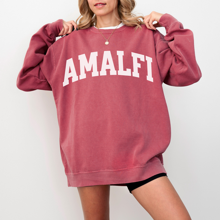 Amalfi Lightweight Cotton Crewneck Sweatshirt