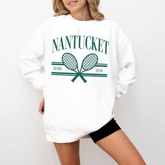 Nantucket Tennis Club Lightweight Cotton Crewneck Sweatshirt