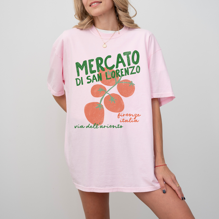 Mercato di San Lorenzo - Firenze, Italia Short Sleeve T-Shirt