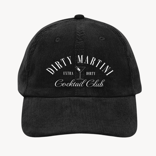 Embroidered Dirty Martini Vintage Corduroy Cap