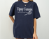 Tipsy Tennis Sport and Social Club Short Sleeve Cotton T-Shirt, Unsiex, Oversized, Model Front View, Navy