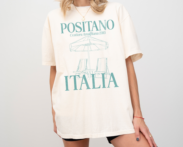 Positano, Amalfi Beach Short Sleeve T-Shirt